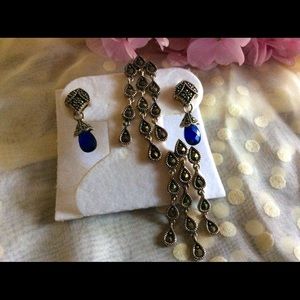 2 sterling antique earrings bundle